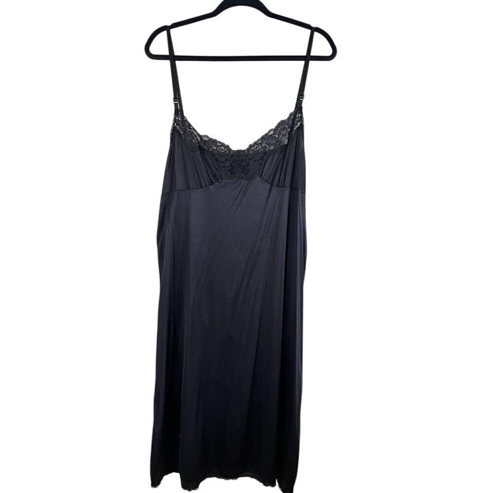Vassarette Intimates Women 28 Black Floral Maxi Lace Sexy Minimalist Capsule 80s